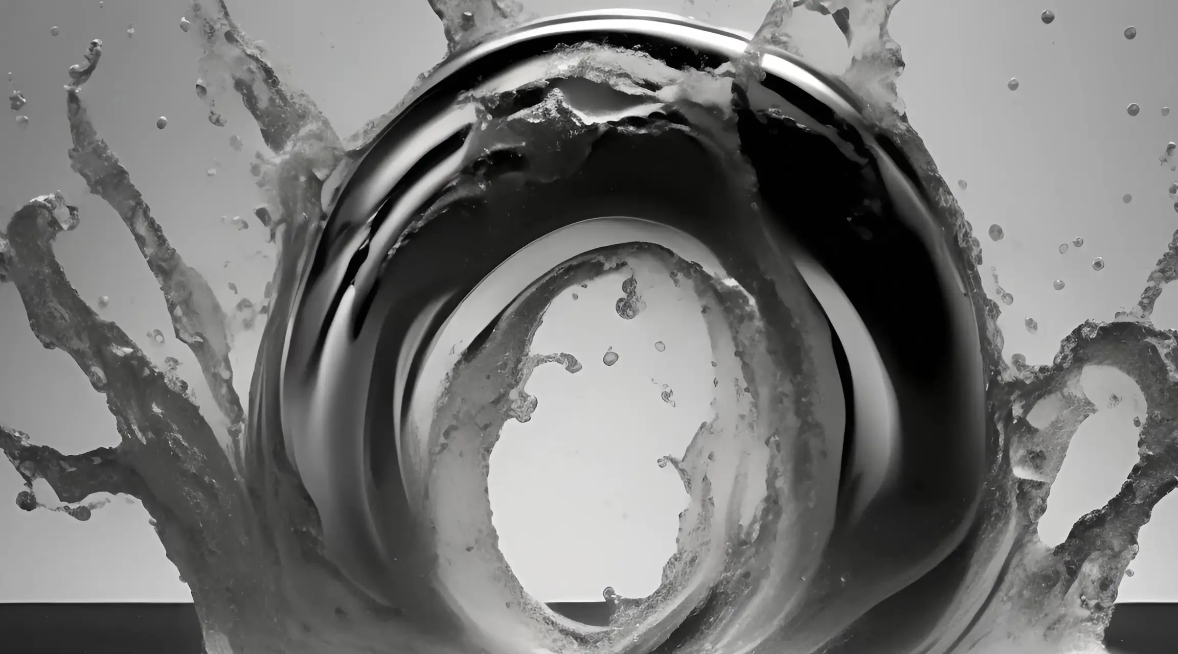 Elegant Water Swirls Black and White Video